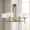 Possini Euro Beauchamp 32" Wide Gold Double Shade 6-Light Chandelier -Outlet The Radiantix Store possini euro beauchamp 32 inch wide gold double shade 6 light chandelier 86m17cropped