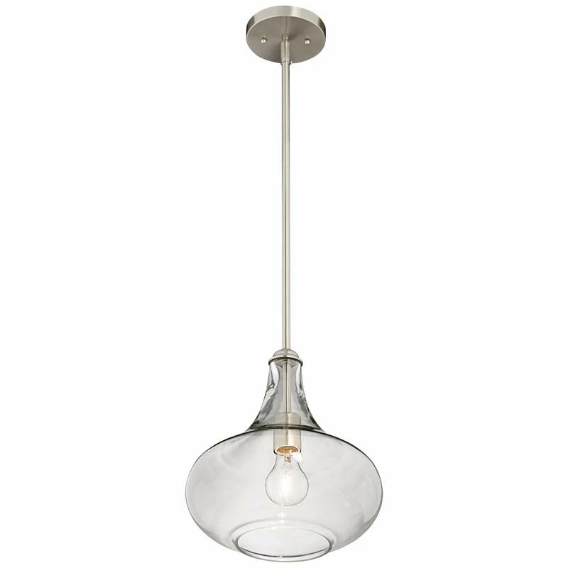 Possini Euro Belford 11" Brushed Nickel Handcrafted Glass Mini Pendant 8 Possini Euro Belford 11" Brushed Nickel Handcrafted Glass Mini Pendant - Image 6