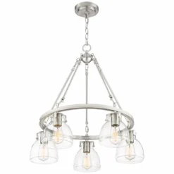 Possini Euro Bellis 24" Wide Brushed Nickel 5-Light Pendant 13 Possini Euro Bellis 24" Wide Brushed Nickel 5-Light Pendant -Outlet The Radiantix Store possini euro bellis 24 inch wide brushed nickel 5 light pendant 39r10views4