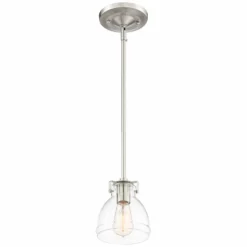 Possini Euro Bellis 6 1/2" Wide Nickel And Clear Glass Mini Pendant -Outlet The Radiantix Store possini euro bellis 6 and one half inch wide nickel and clear glass mini pendant 39r13views3