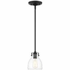 Possini Euro Bellis 6" Wide Black Clear Glass Mini Pendant -Outlet The Radiantix Store possini euro bellis 6 inch wide black clear glass mini pendant 820v0views3