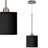 Possini Euro Black Faux Silk Shade 7" Wide Mini Pendant Light -Outlet The Radiantix Store possini euro black faux silk shade 7 inch wide mini pendant light 96c32cropped