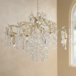 Possini Euro Branches 31" Wide Silver Champagne Chandelier