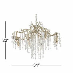 Possini Euro Branches 31" Wide Silver Champagne Chandelier -Outlet The Radiantix Store possini euro branches 31 inch wide silver champagne chandelier v8455views5