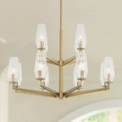Possini Euro Byzantium 35" Wide Gold 12-Light Modern Luxe Chandelier