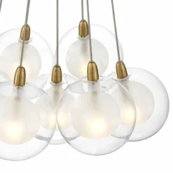 Possini Euro Calrissen 12" Wide Gold And Glass 7-Light Globe Pendant -Outlet The Radiantix Store possini euro calrissen 12 inch wide gold and glass 7 light globe pendant 506n1views1