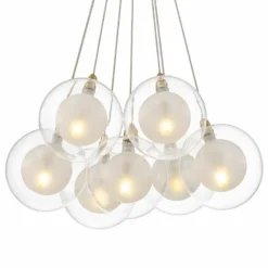 Possini Euro Calrissen 12" Wide Gold And Glass 7-Light Globe Pendant -Outlet The Radiantix Store possini euro calrissen 12 inch wide gold and glass 7 light globe pendant 506n1views2