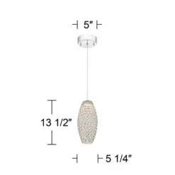 Possini Euro Carlier 5 1/4"W Chrome LED Crystal Mini Pendant 9 Possini Euro Carlier 5 1/4"W Chrome LED Crystal Mini Pendant -Outlet The Radiantix Store possini euro carlier 5 and one quarter inchw chrome led crystal mini pendant 9j556views2