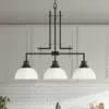 Possini Euro Carlyn 32 1/2"W Black 3-Light Island Chandelier