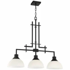 Possini Euro Carlyn 32 1/2"W Black 3-Light Island Chandelier -Outlet The Radiantix Store possini euro carlyn 32 and one half inchw black 3 light island chandelier 902r0views4