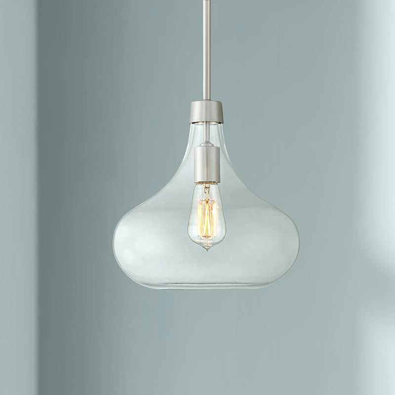 Possini Euro Cecil 11" Wide Brushed Nickel Mini Pendant 3 Possini Euro Cecil 11" Wide Brushed Nickel Mini Pendant