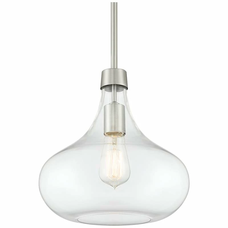 Possini Euro Cecil 11" Wide Brushed Nickel Mini Pendant 5 Possini Euro Cecil 11" Wide Brushed Nickel Mini Pendant - Image 3