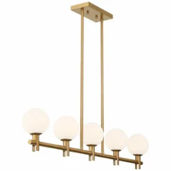 Possini Euro Chari 42 1/2" Warm Antique Brass 5-Light Island Pendant -Outlet The Radiantix Store possini euro chari 42 and one half inch warm antique brass 5 light island pendant 177n1views4