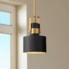 Possini Euro Courtney 6 1/2" Wide Black And Gold Mini Pendant Light -Outlet The Radiantix Store possini euro courtney 6 and one half inch wide black and gold mini pendant light 64t23cropped