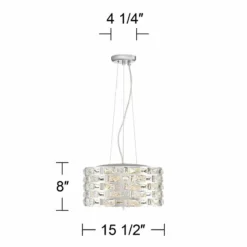 Possini Euro Crystal Rain 15 1/2" Wide Chrome LED Pendant 15 Possini Euro Crystal Rain 15 1/2" Wide Chrome LED Pendant -Outlet The Radiantix Store possini euro crystal rain 15 and one half inch wide chrome led pendant 63c68views5