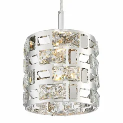 Possini Euro Crystal Rain 6" Wide Chrome Mini LED Pendant -Outlet The Radiantix Store possini euro crystal rain 6 inch wide chrome mini led pendant 63c69views1
