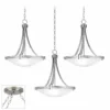 Possini Euro Deco Brushed Nickel 3-Light Swag Chandelier -Outlet The Radiantix Store possini euro deco brushed nickel 3 light swag chandelier 30n19
