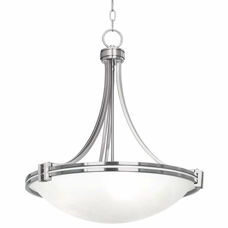 Possini Euro Deco Brushed Nickel 4-Light Swag Chandelier 7 Possini Euro Deco Brushed Nickel 4-Light Swag Chandelier - Image 5