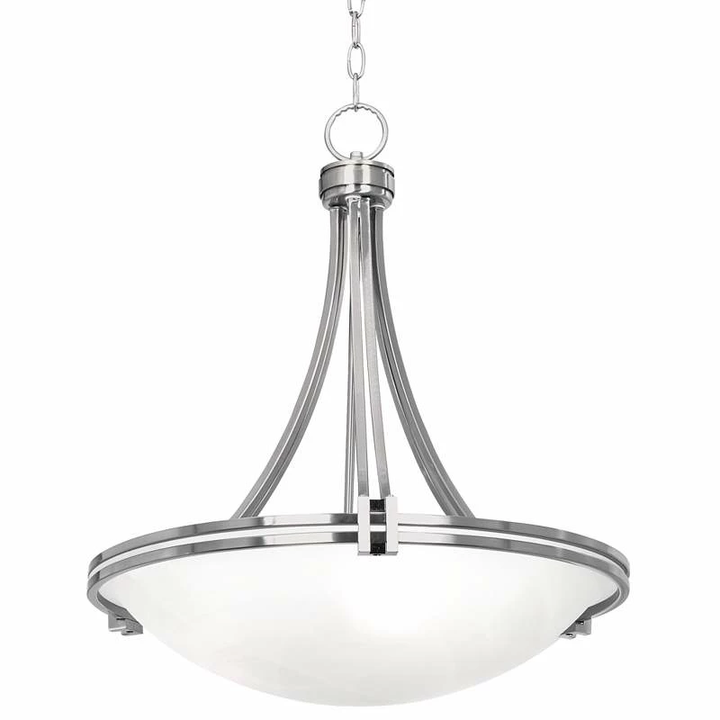 Possini Euro Deco Brushed Nickel 4-Light Swag Chandelier 8 Possini Euro Deco Brushed Nickel 4-Light Swag Chandelier - Image 6