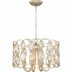 Possini Euro Design Bellmont 22 1/2" Wide Silver Leaf Pendant Light -Outlet The Radiantix Store possini euro design bellmont 22 and one half inch wide silver leaf pendant light 15e36