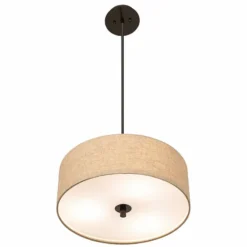 Possini Euro Design Cream Drum 16" W Pendant Light -Outlet The Radiantix Store possini euro design cream drum 16 inch w pendant light v2821views3