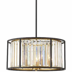 Possini Euro Design Milne 20" Wide Crystal Drum Pendant Light -Outlet The Radiantix Store possini euro design milne 20 inch wide crystal drum pendant light 64r91