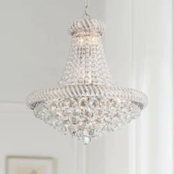 Possini Euro Diana 20" Wide Nickel Crystal Chandelier