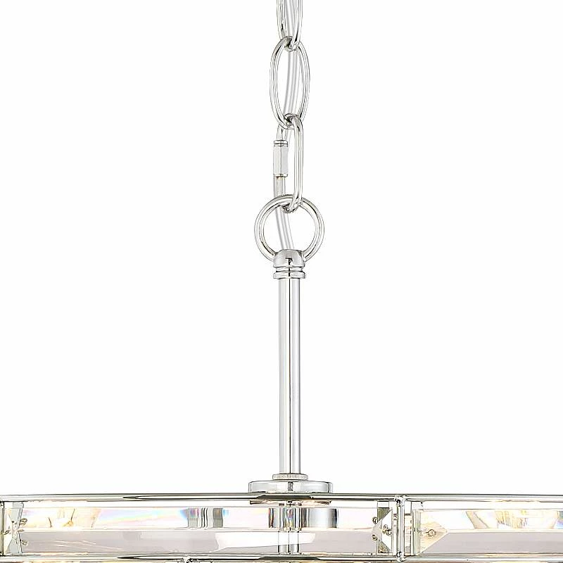 Possini Euro Ebbets 18" Wide Chrome Round Pendant Light 7 Possini Euro Ebbets 18" Wide Chrome Round Pendant Light - Image 5