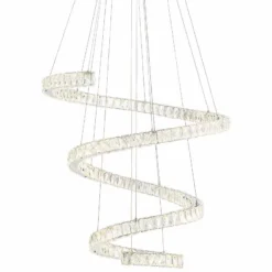 Possini Euro Ellyria 30 3/4" Twirling Crystal Modern LED Pendant Light -Outlet The Radiantix Store possini euro ellyria 30 and three quarter inch twirling crystal modern led pendant light 64x09