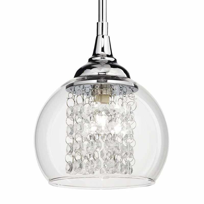 Possini Euro Encircled 6" Wide Crystal Glass Modern LED Mini Pendant 5 Possini Euro Encircled 6" Wide Crystal Glass Modern LED Mini Pendant - Image 3