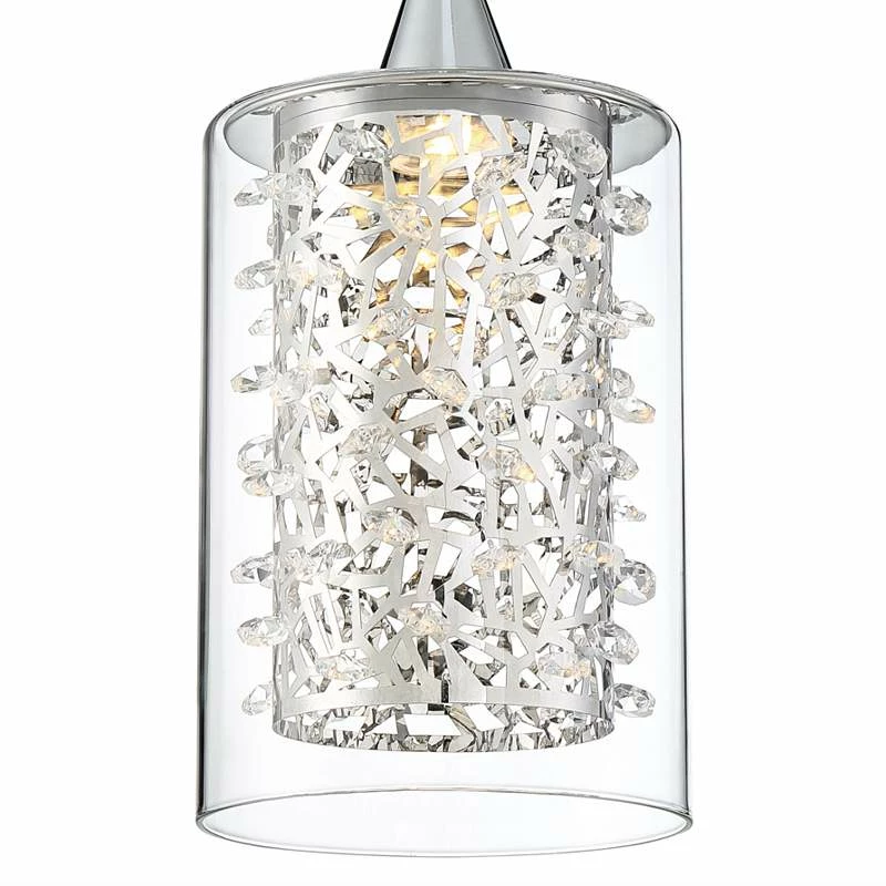 Possini Euro Enya 5 1/2" Wide Modern Chrome LED Mini Pendant 5 Possini Euro Enya 5 1/2" Wide Modern Chrome LED Mini Pendant - Image 3