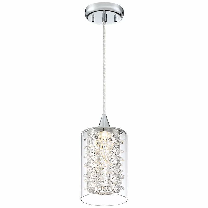 Possini Euro Enya 5 1/2" Wide Modern Chrome LED Mini Pendant 7 Possini Euro Enya 5 1/2" Wide Modern Chrome LED Mini Pendant - Image 5