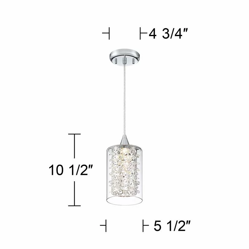 Possini Euro Enya 5 1/2" Wide Modern Chrome LED Mini Pendant 8 Possini Euro Enya 5 1/2" Wide Modern Chrome LED Mini Pendant - Image 6