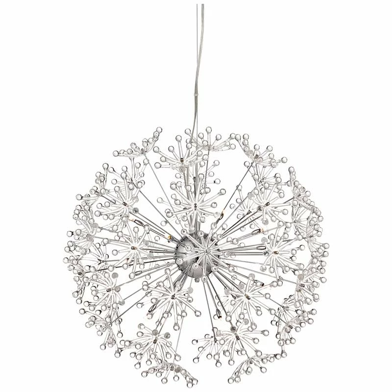 Possini Euro Felicity 25 1/2" Wide Modern Chrome Flower Light Pendant 5 Possini Euro Felicity 25 1/2" Wide Modern Chrome Flower Light Pendant - Image 3
