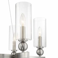 Possini Euro Hobbes 24 1/4" Wide Satin Nickel 6-Light Ring Chandelier -Outlet The Radiantix Store possini euro hobbes 24 and one quarter inch wide satin nickel 6 light ring chandelier 91x48views1