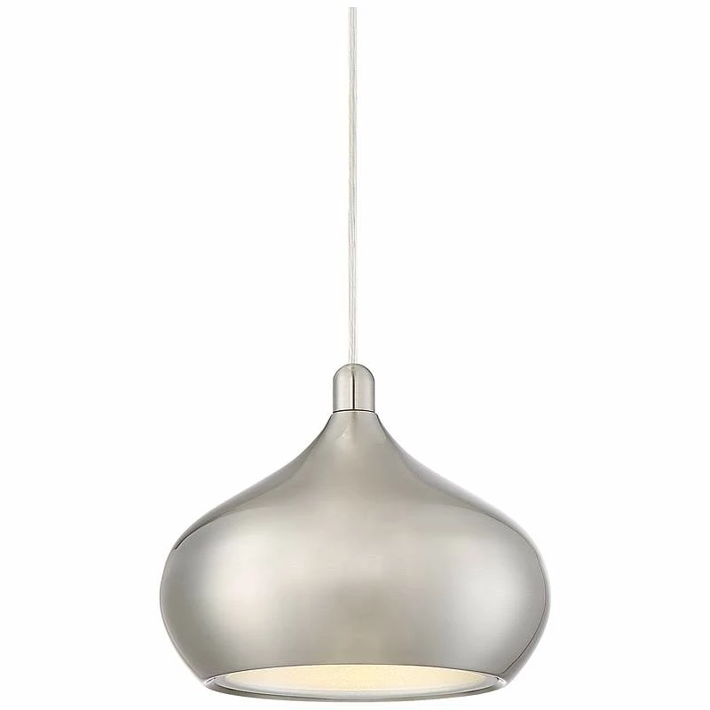 Possini Euro Holland 7 1/2" Wide Satin Nickel Modern LED Mini Pendant 4 Possini Euro Holland 7 1/2" Wide Satin Nickel Modern LED Mini Pendant - Image 2