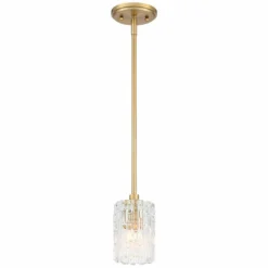 Possini Euro Icelight 5 1/2" Wide Warm Brass Mini Pendant -Outlet The Radiantix Store possini euro icelight 5 and one half inch wide warm brass mini pendant 64r50views3