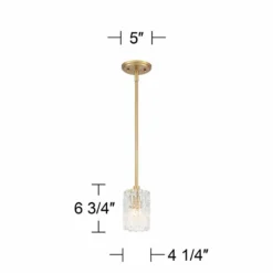 Possini Euro Icelight 5 1/2" Wide Warm Brass Mini Pendant -Outlet The Radiantix Store possini euro icelight 5 and one half inch wide warm brass mini pendant 64r50views4