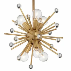Possini Euro Janae 12" Wide Gold Modern Sputnik 6-Light Mini Pendant -Outlet The Radiantix Store possini euro janae 12 inch wide gold modern sputnik 6 light mini pendant 42d65views1