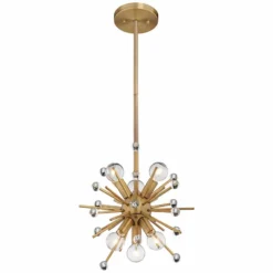 Possini Euro Janae 12" Wide Gold Modern Sputnik 6-Light Mini Pendant -Outlet The Radiantix Store possini euro janae 12 inch wide gold modern sputnik 6 light mini pendant 42d65views4