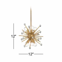 Possini Euro Janae 12" Wide Gold Modern Sputnik 6-Light Mini Pendant -Outlet The Radiantix Store possini euro janae 12 inch wide gold modern sputnik 6 light mini pendant 42d65views5