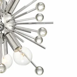 Possini Euro Janae 12" Wide Polished Nickel Sputnik Pendant -Outlet The Radiantix Store possini euro janae 12 inch wide polished nickel sputnik pendant 45c50views1