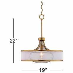 Possini Euro Layne 19" Wide Warm Antique Gold Pendant Light -Outlet The Radiantix Store possini euro layne 19 inch wide warm antique gold pendant light 23n44views5