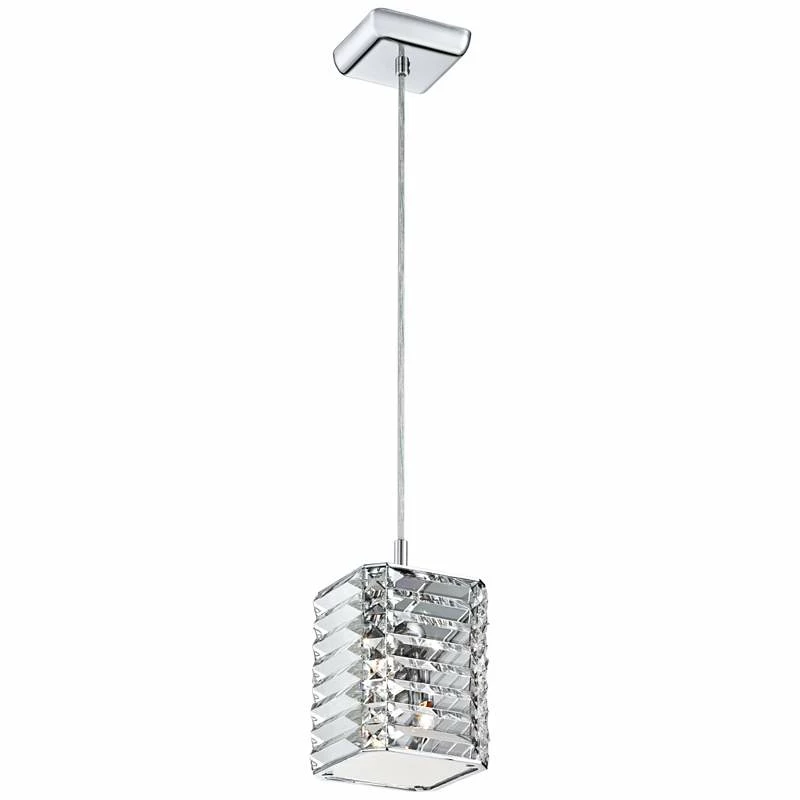 Possini Euro Lenke Chrome 6" Wide Modern Crystal Mini Pendant 7 Possini Euro Lenke Chrome 6" Wide Modern Crystal Mini Pendant - Image 5