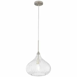 Possini Euro Major 12 1/2" Nickel And Clear Glass LED Pendant Light -Outlet The Radiantix Store possini euro major 12 and one half inch nickel and clear glass led pendant light 35g74views4
