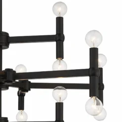 Possini Euro Marya 31 1/2" Wide Semi Gloss Black 24-Light Chandelier -Outlet The Radiantix Store possini euro marya 31 and one half inch wide semi gloss black 24 light chandelier 316d0views1
