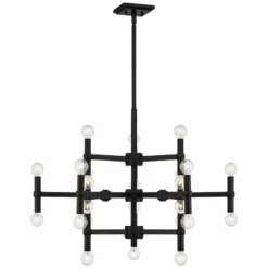 Possini Euro Marya 31 1/2" Wide Semi Gloss Black 24-Light Chandelier -Outlet The Radiantix Store possini euro marya 31 and one half inch wide semi gloss black 24 light chandelier 316d0views4