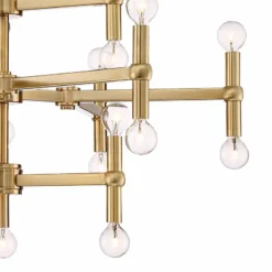 Possini Euro Marya 32" Wide Satin Brass 24-Light Chandelier -Outlet The Radiantix Store possini euro marya 32 inch wide satin brass 24 light chandelier 15a84views1