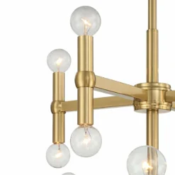 Possini Euro Marya 41 1/2"W Satin Brass 48-Light Chandelier -Outlet The Radiantix Store possini euro marya 41 and one half inchw satin brass 48 light chandelier 657n1views1