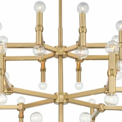 Possini Euro Marya 41 1/2"W Satin Brass 48-Light Chandelier -Outlet The Radiantix Store possini euro marya 41 and one half inchw satin brass 48 light chandelier 657n1views3